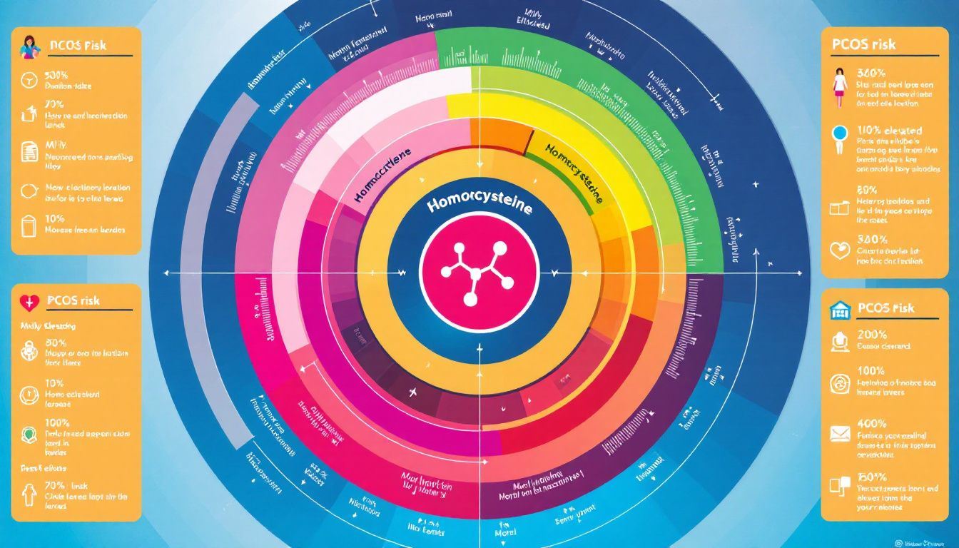 A chart depicting the relationship between homocysteine levels and PCOS risk.