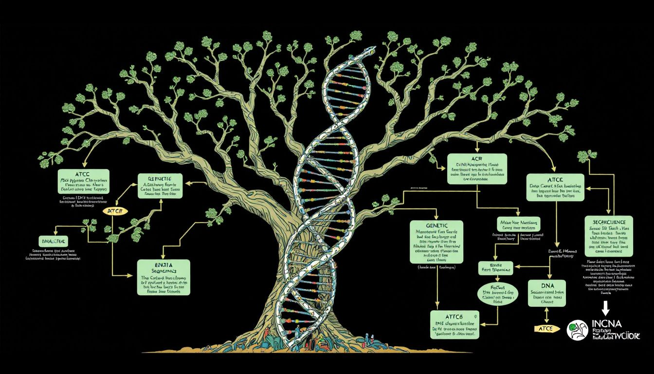 Flowchart of genetic testing and diagnosis processes.